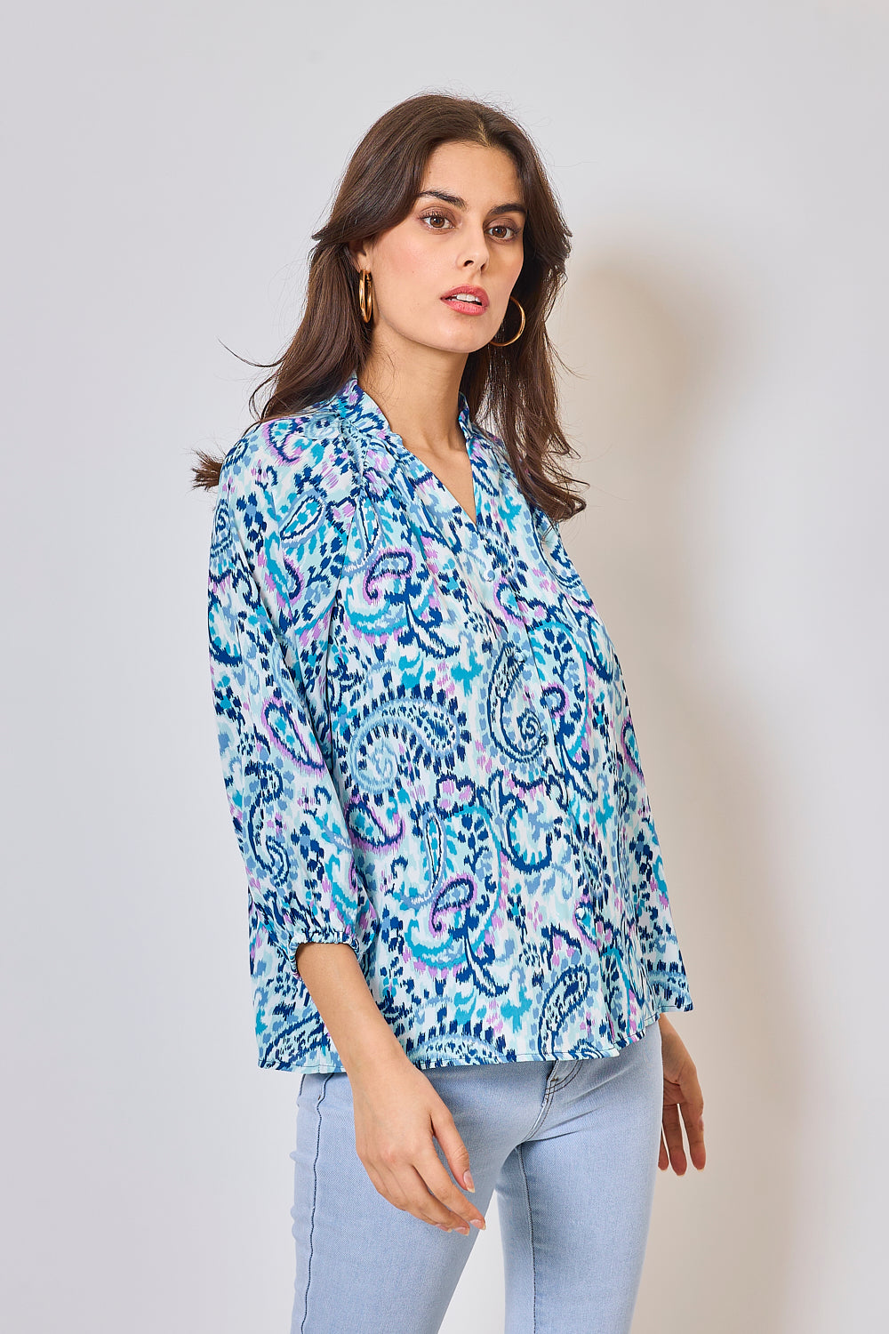 Blouse fluide imprimée - 3025