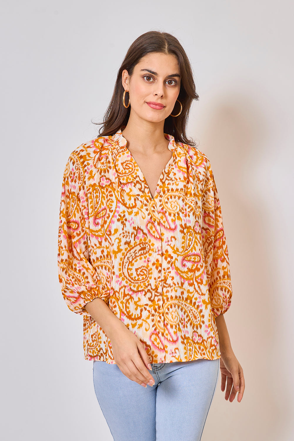 Blouse fluide imprimée - 3025