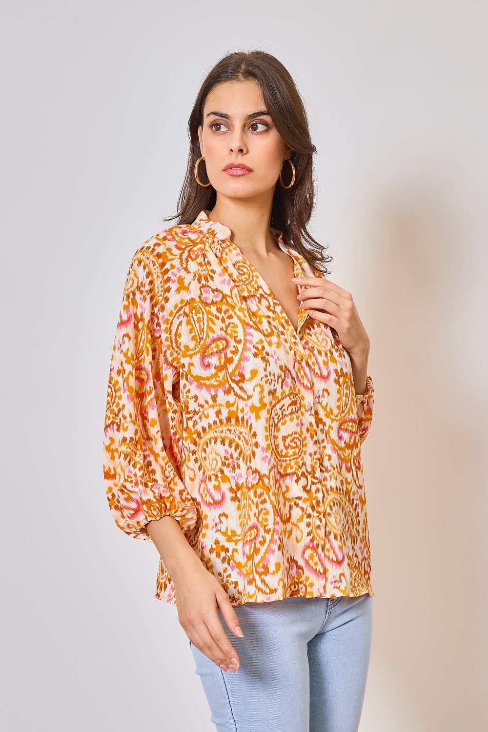 Blouse fluide imprimée - 3025