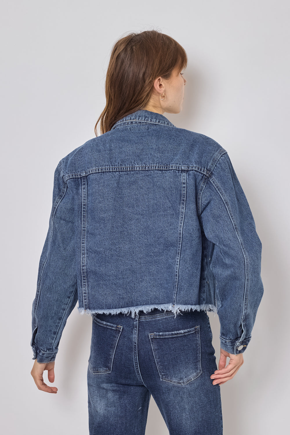 VESTE EN JEANS AVEC STRASS - FM523