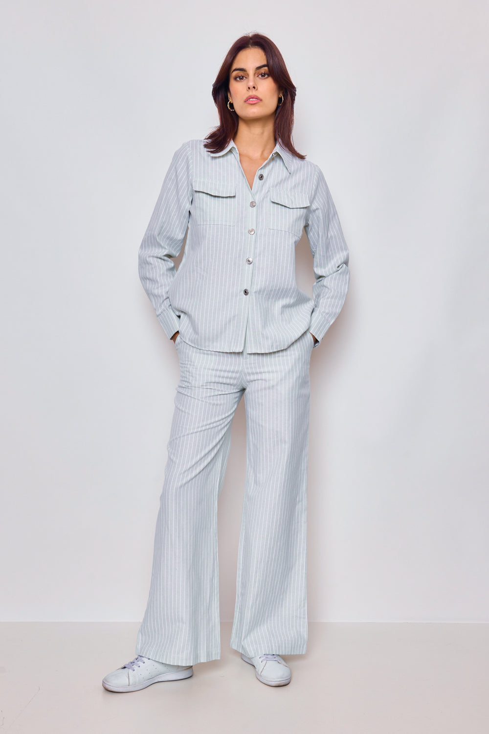 Pantalon rayé en coton 3057