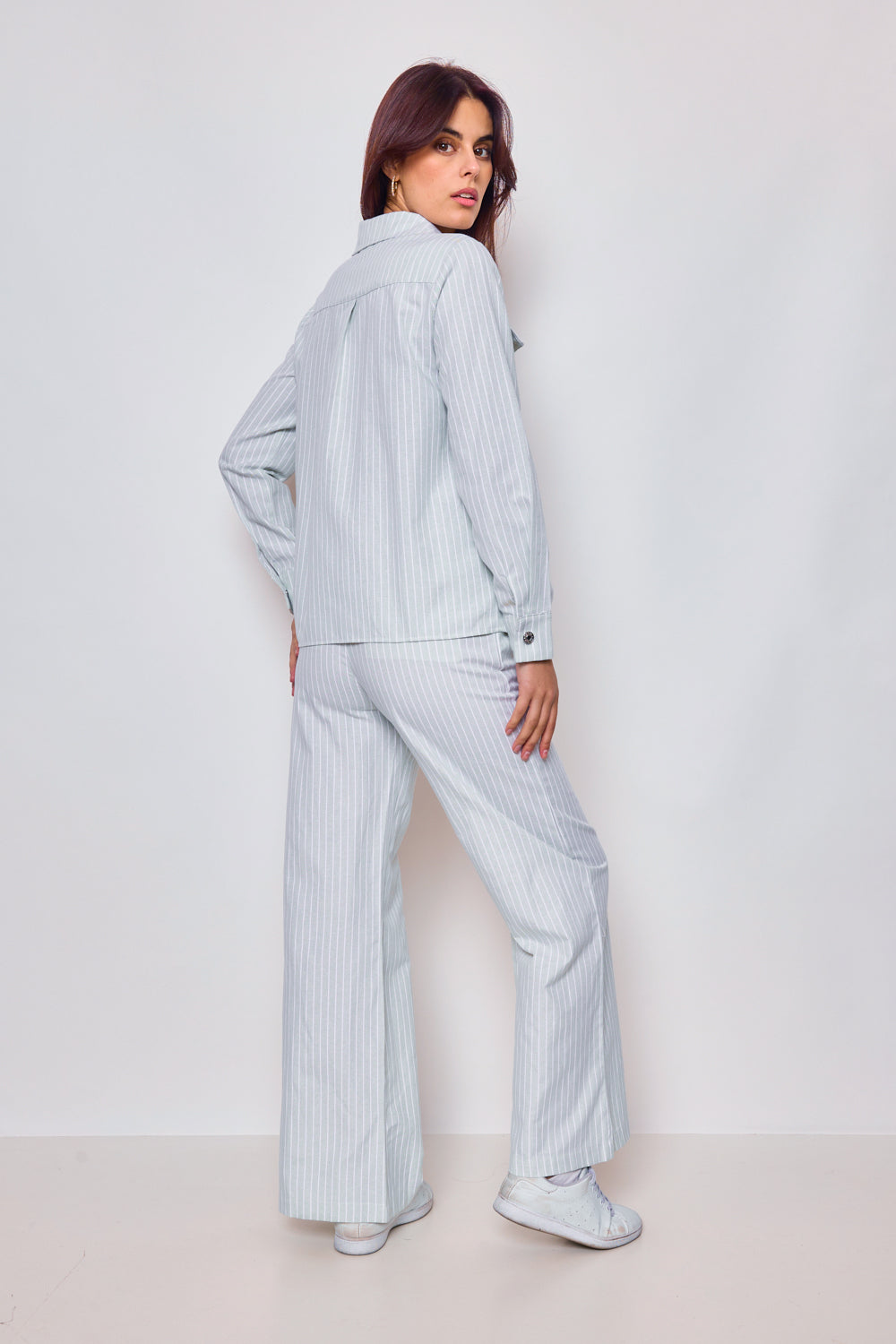 Pantalon rayé en coton 3057