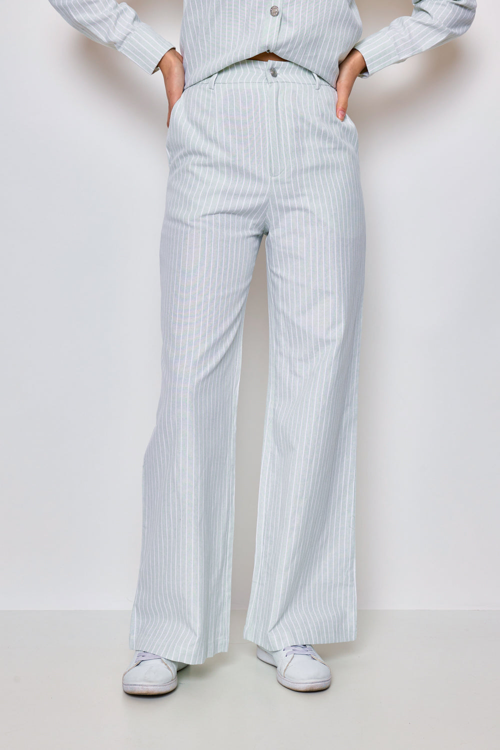 Pantalon rayé en coton 3057