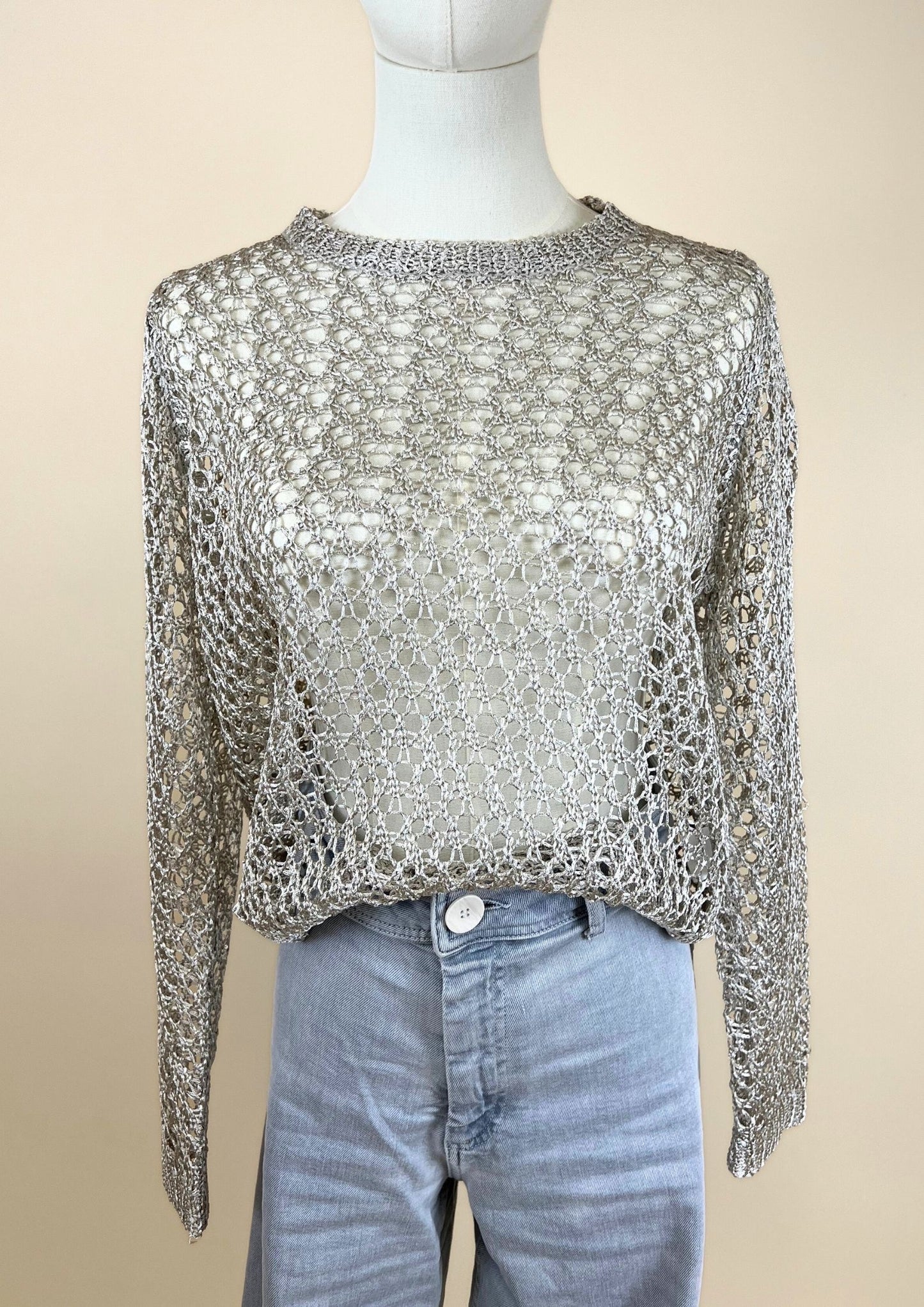 Pull en maille crochet F2358