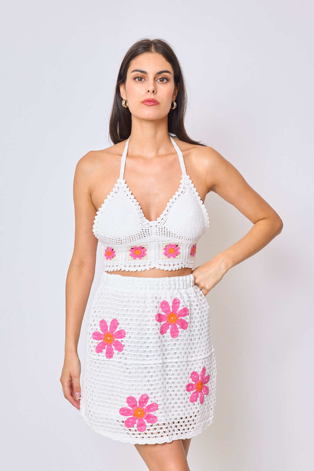 Ensemble en crochet top et jupe 234