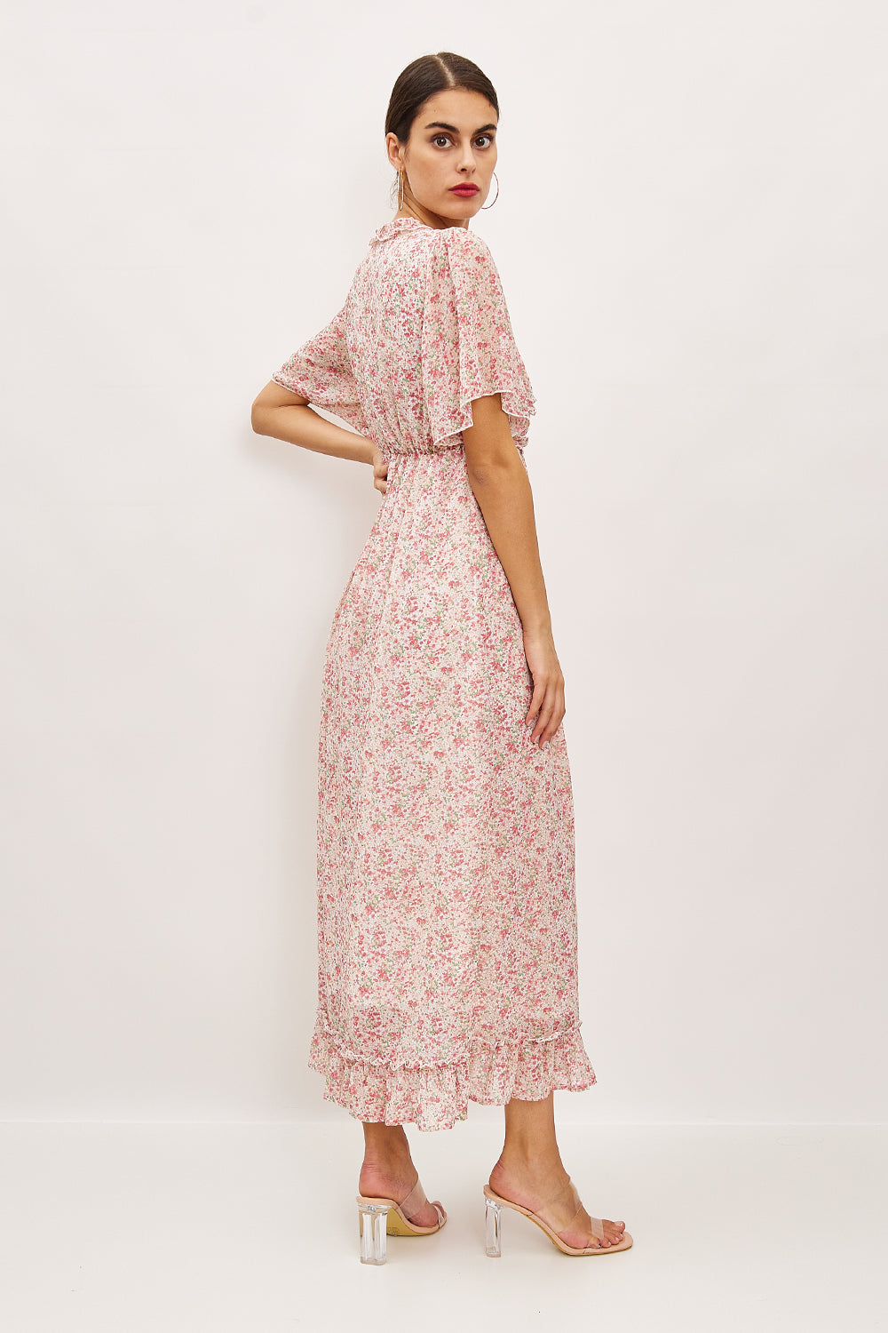 Robe longue à imprimé fleurs - 2672