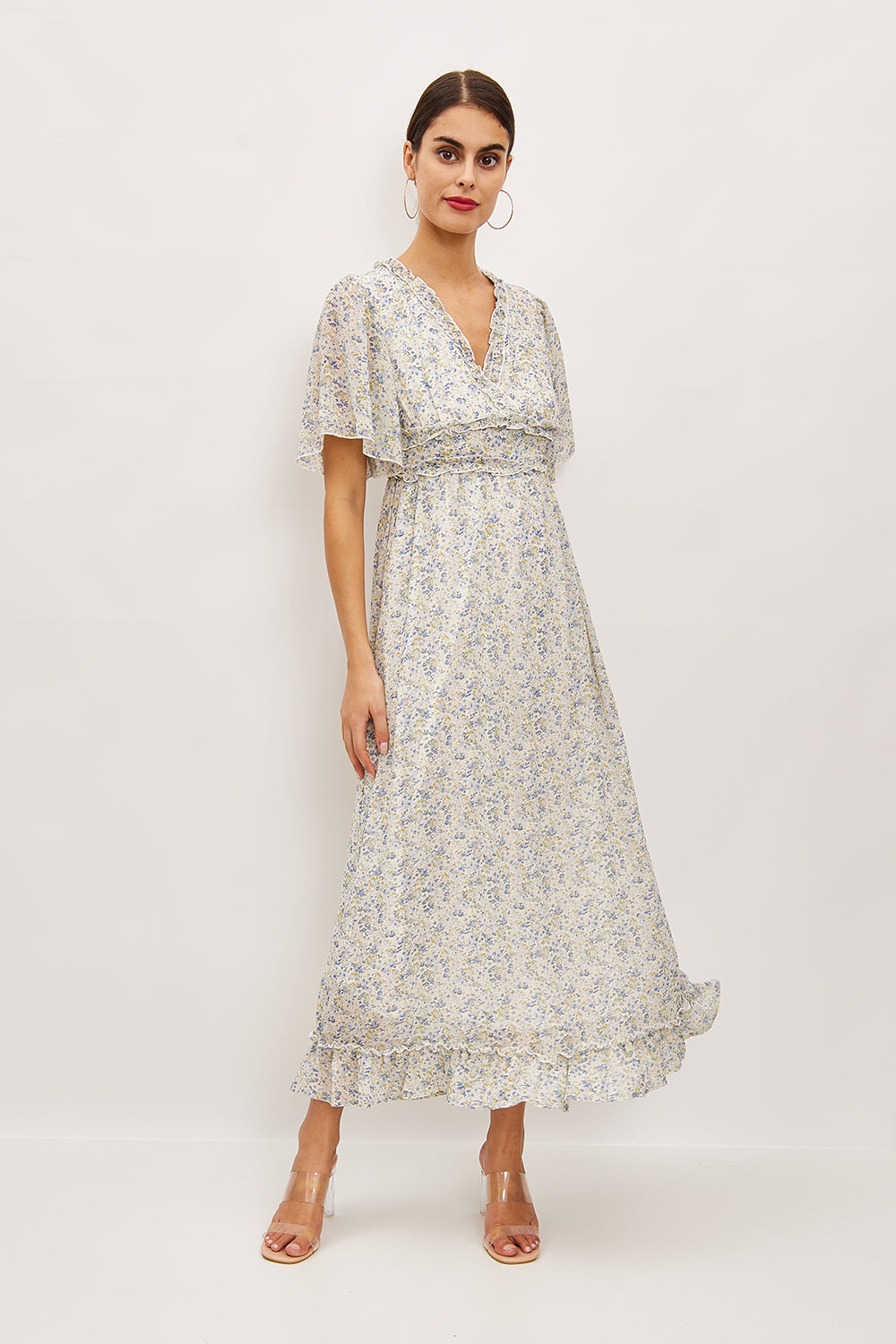 Robe longue à imprimé fleurs - 2672