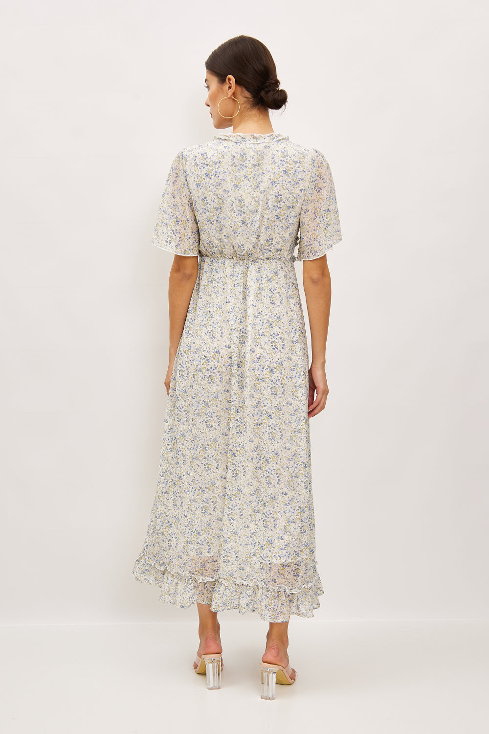 Robe longue à imprimé fleurs - 2672