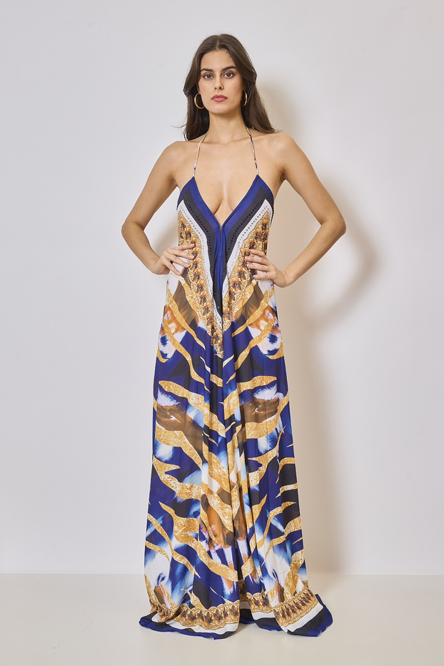 Long backless dress - 5337