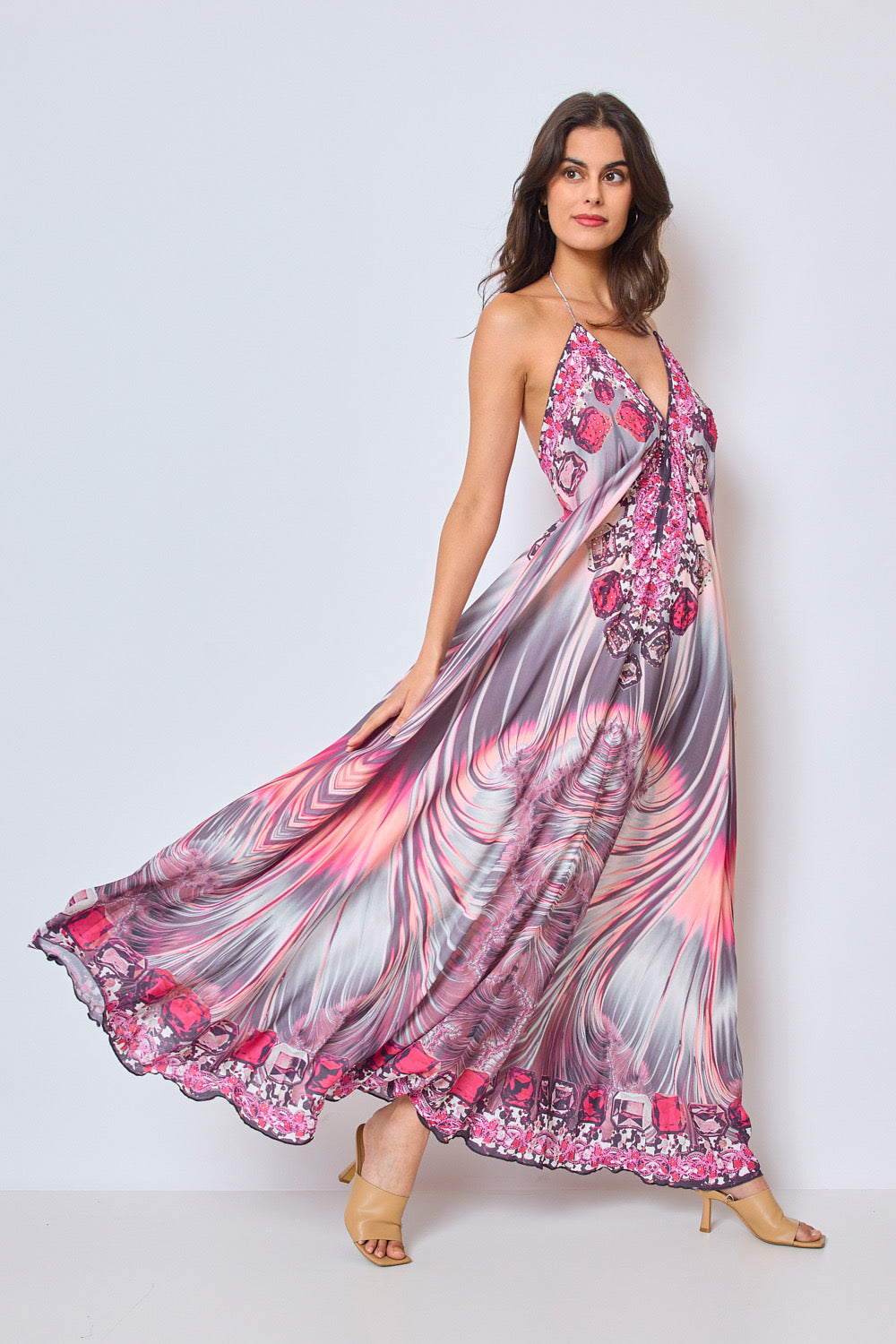 Long backless dress - 5398