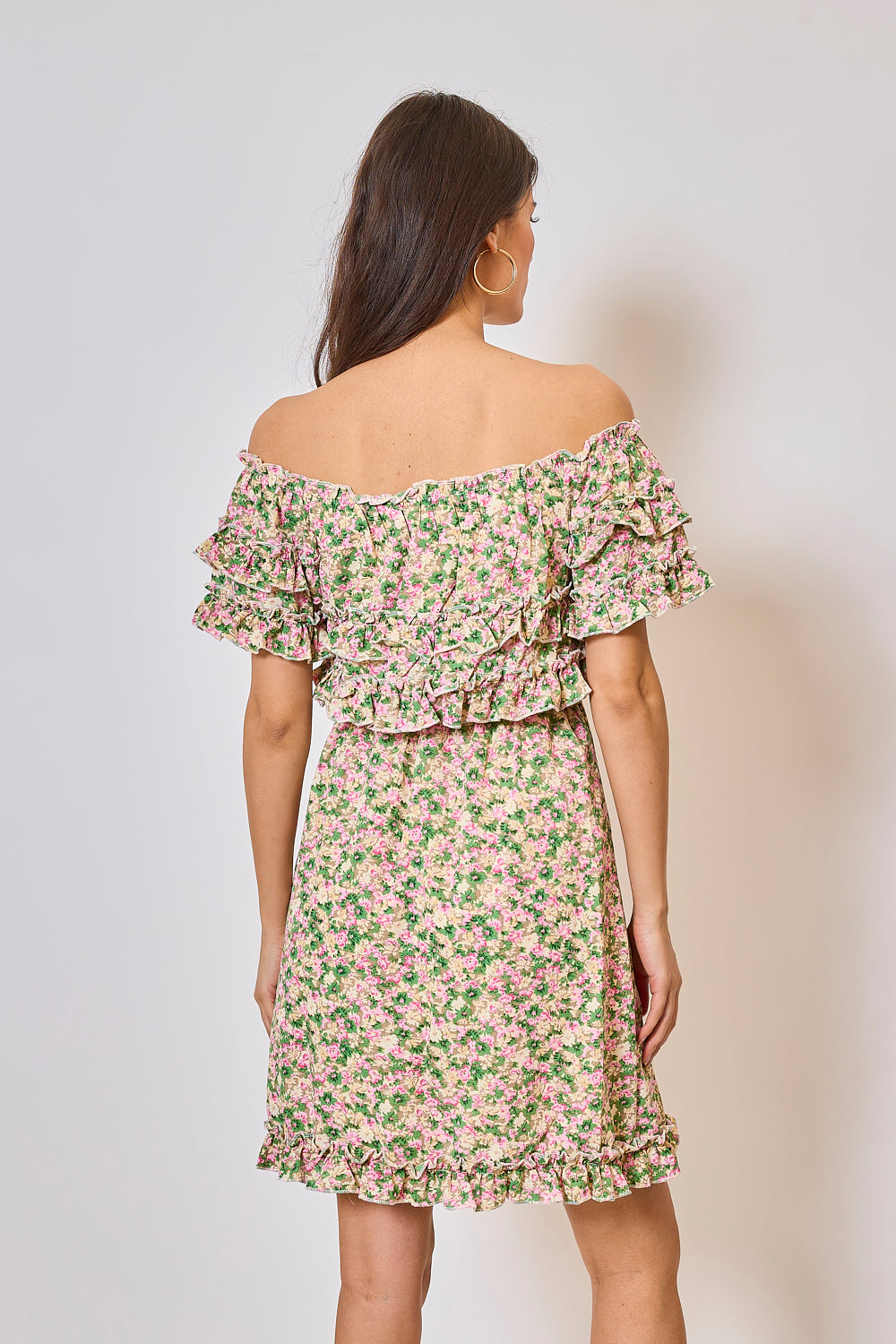 FLORAL OFF-SHOULDER DRESS - 3029