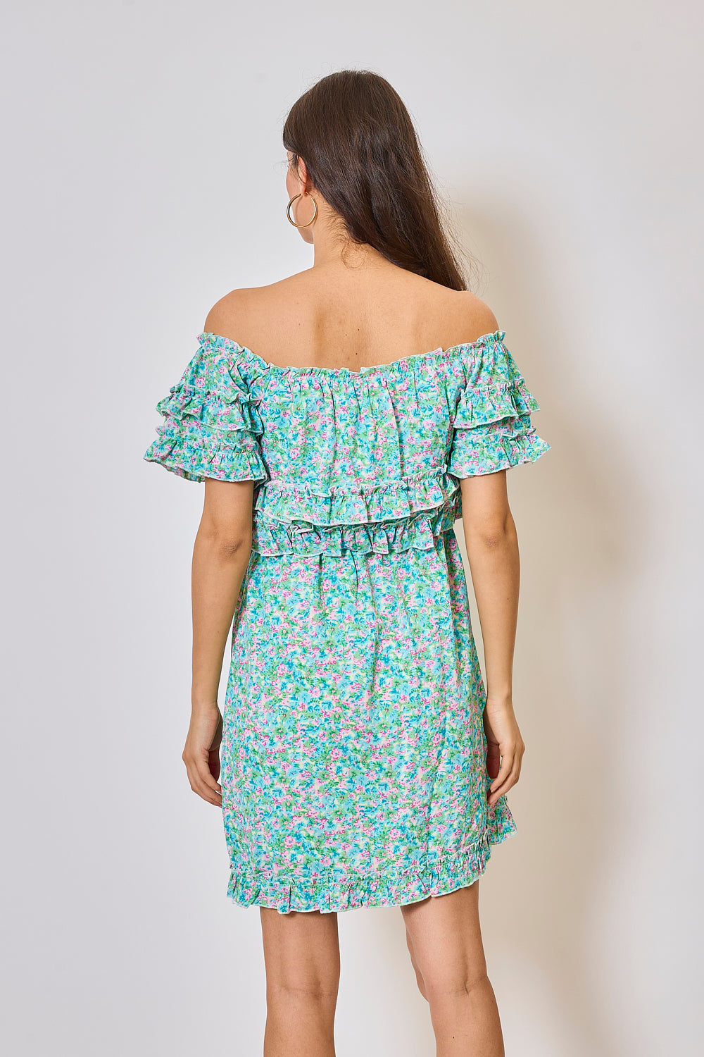 FLORAL OFF-SHOULDER DRESS - 3029