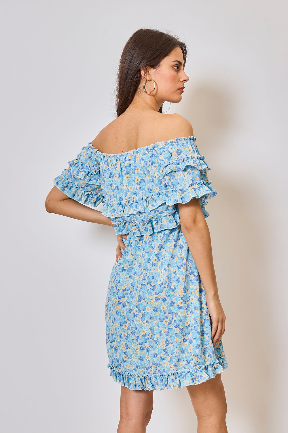 FLORAL OFF-SHOULDER DRESS - 3029