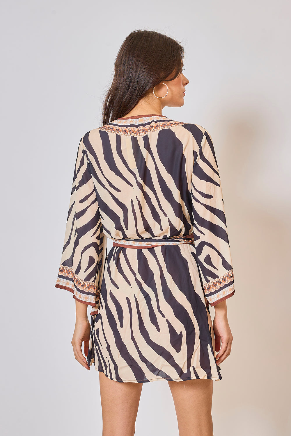 Printed top with rhinestones - 5329