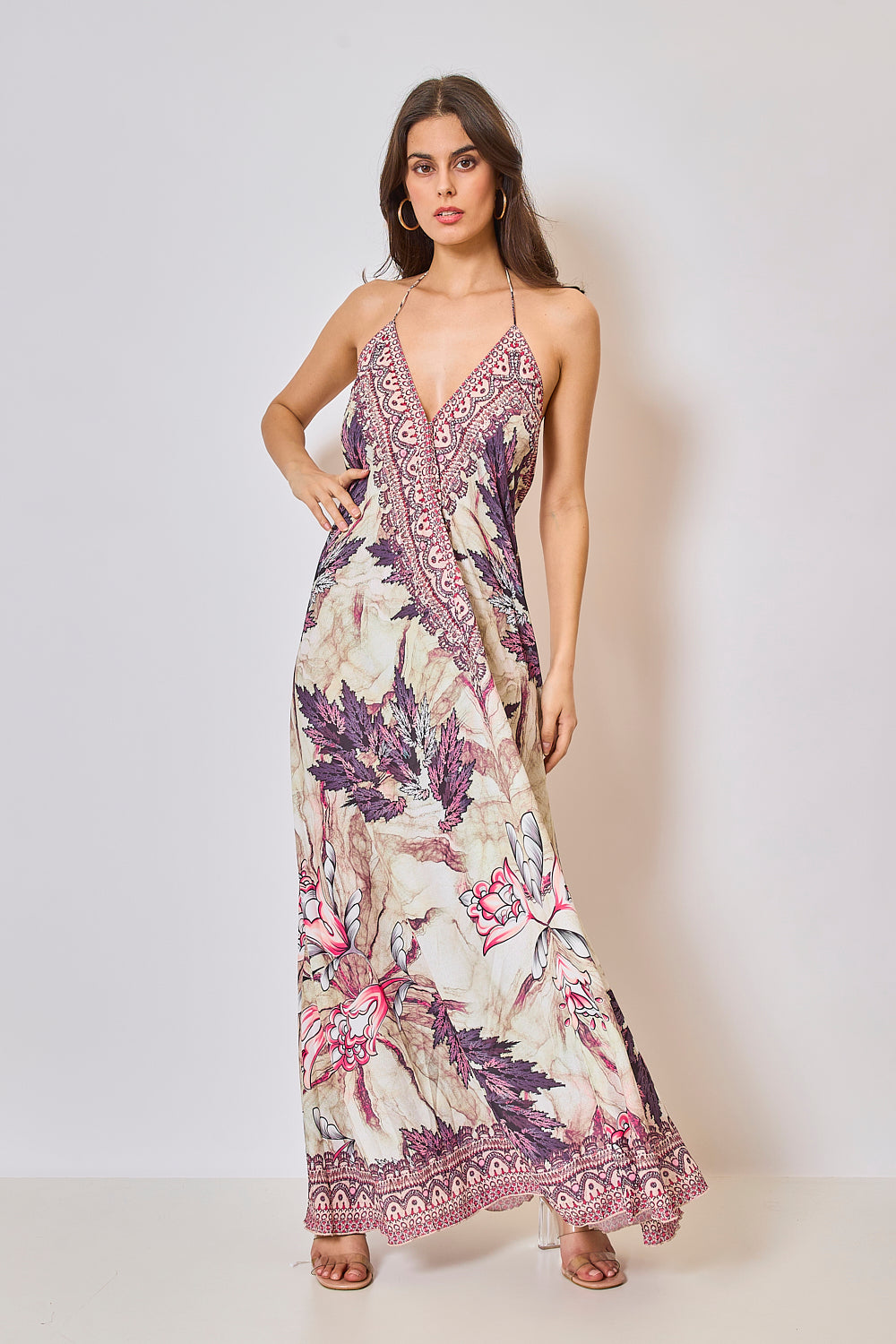 Long backless dress - 5357