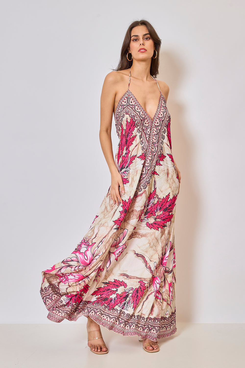 Long backless dress - 5357