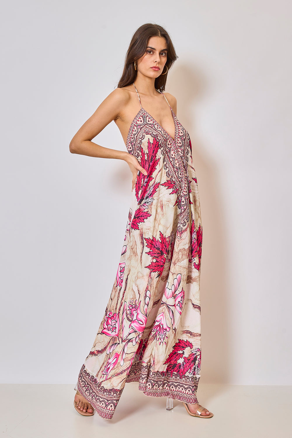 Long backless dress - 5357