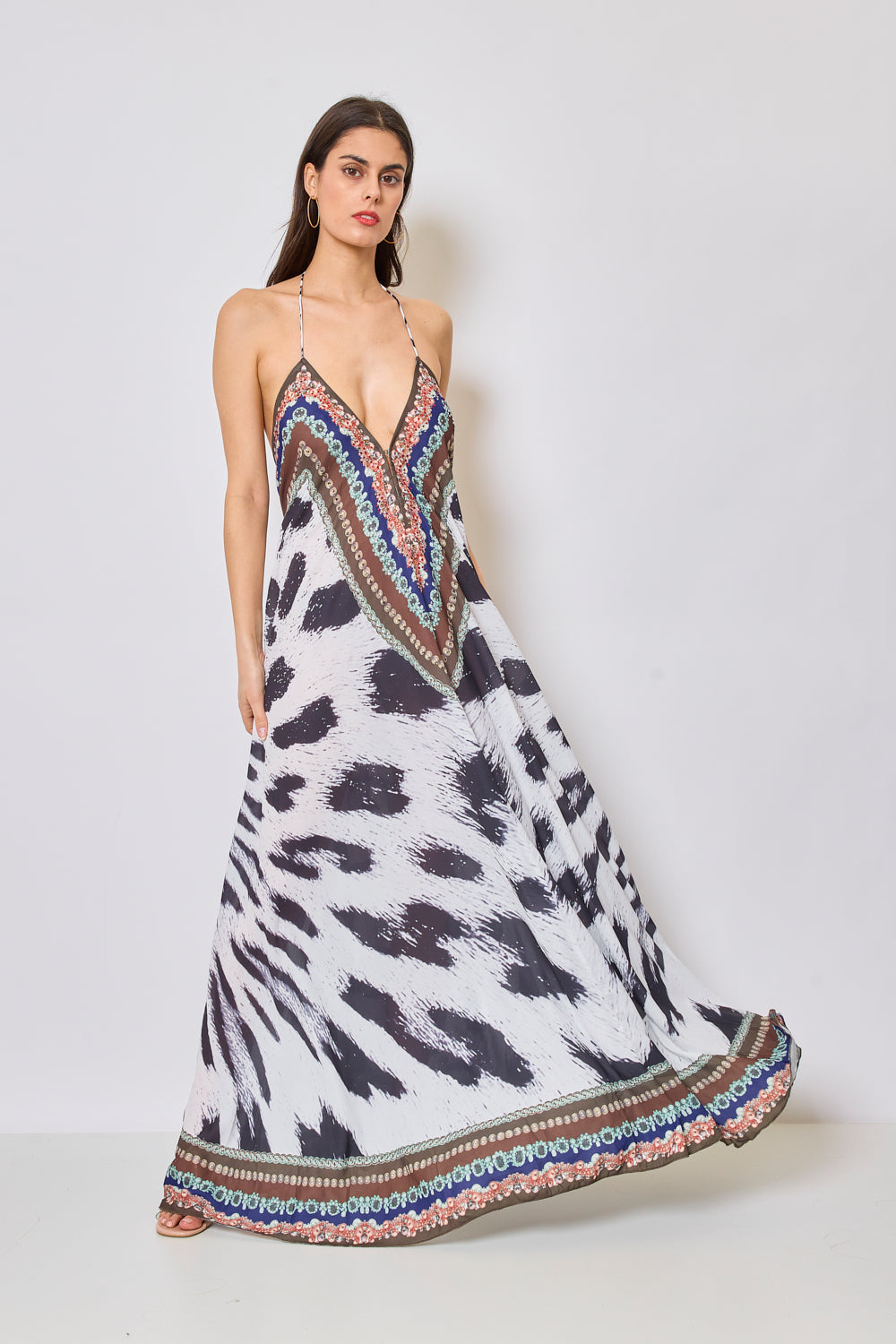 Long backless dress - 5369