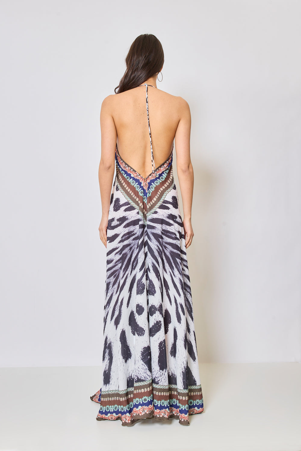 Long backless dress - 5369