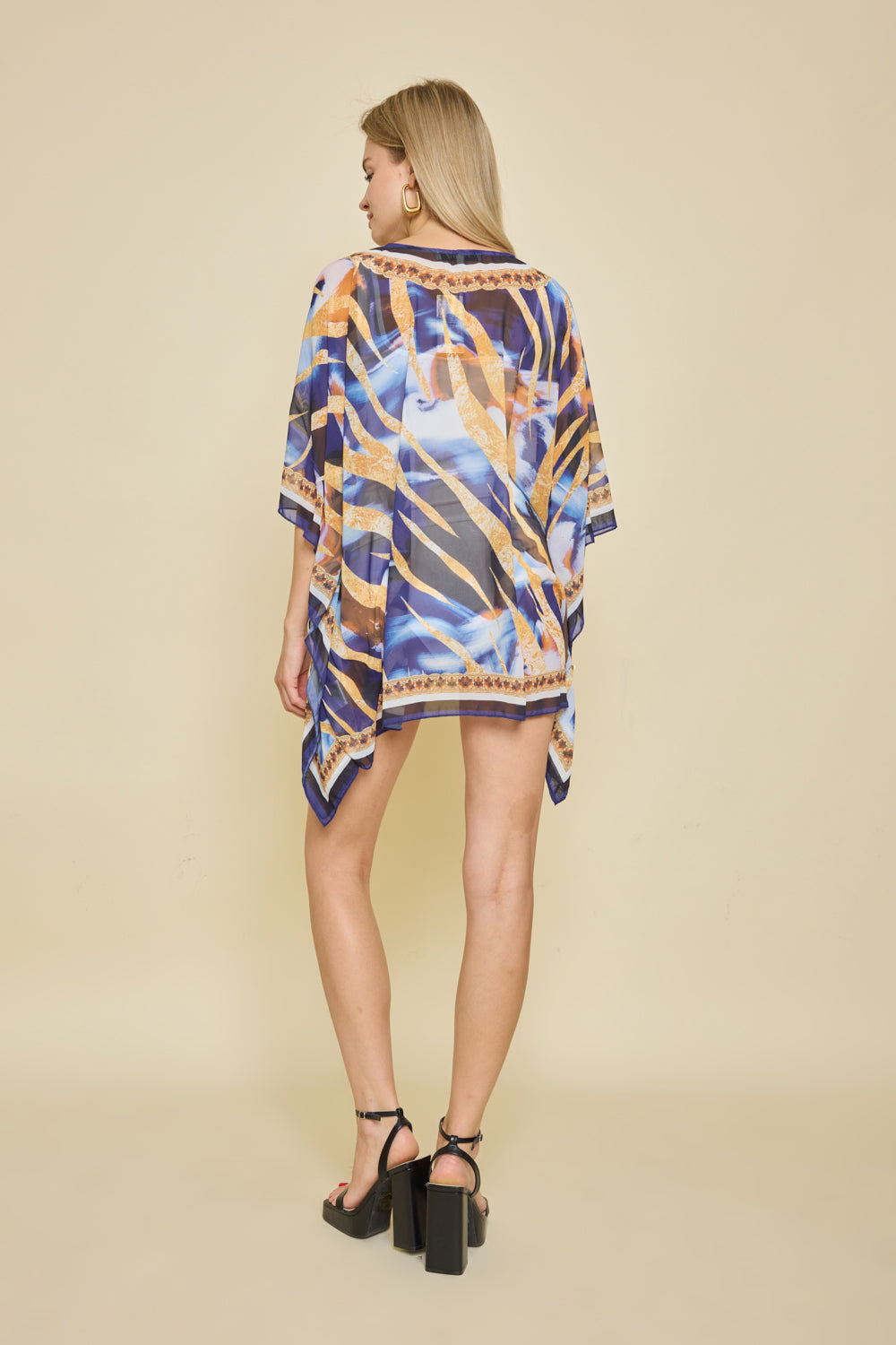 Printed top with rhinestones - 5353