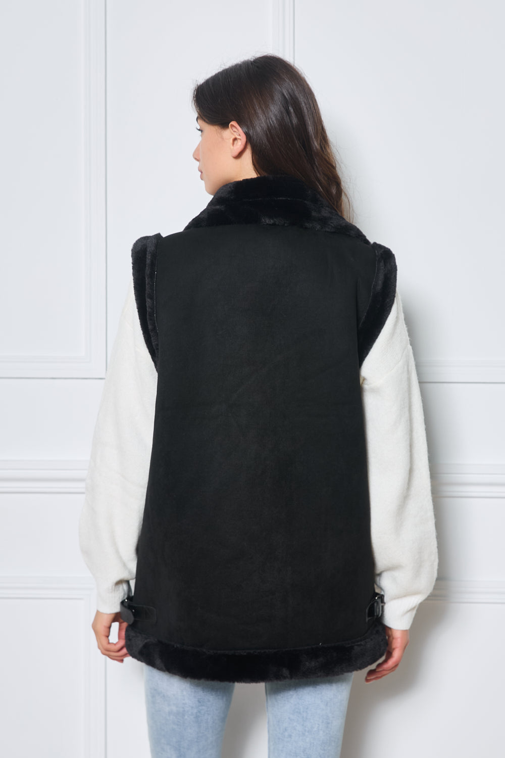 Gilet sans manches en daim - 2490