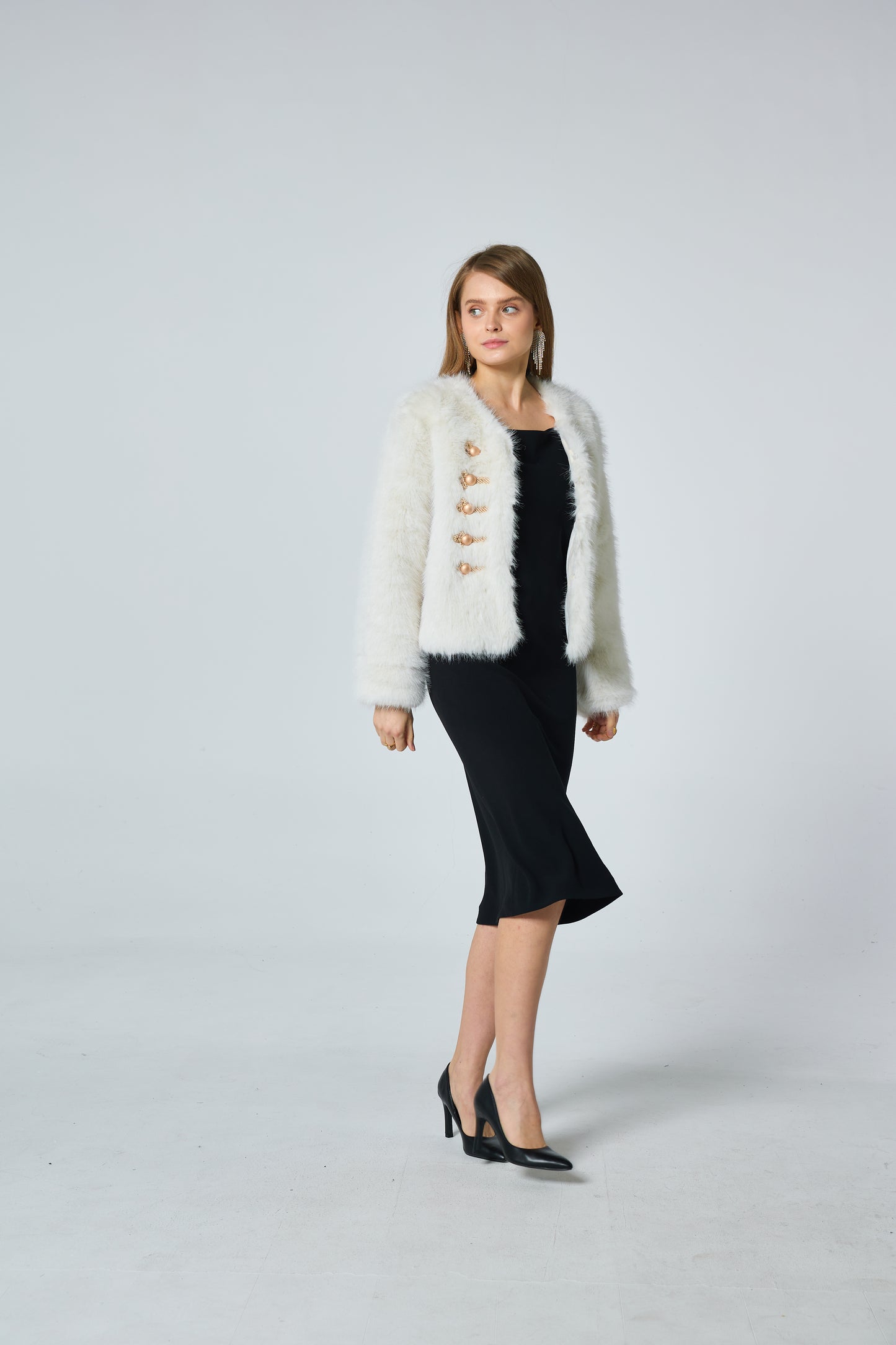 Manteau court en fausse fourrure - 2580