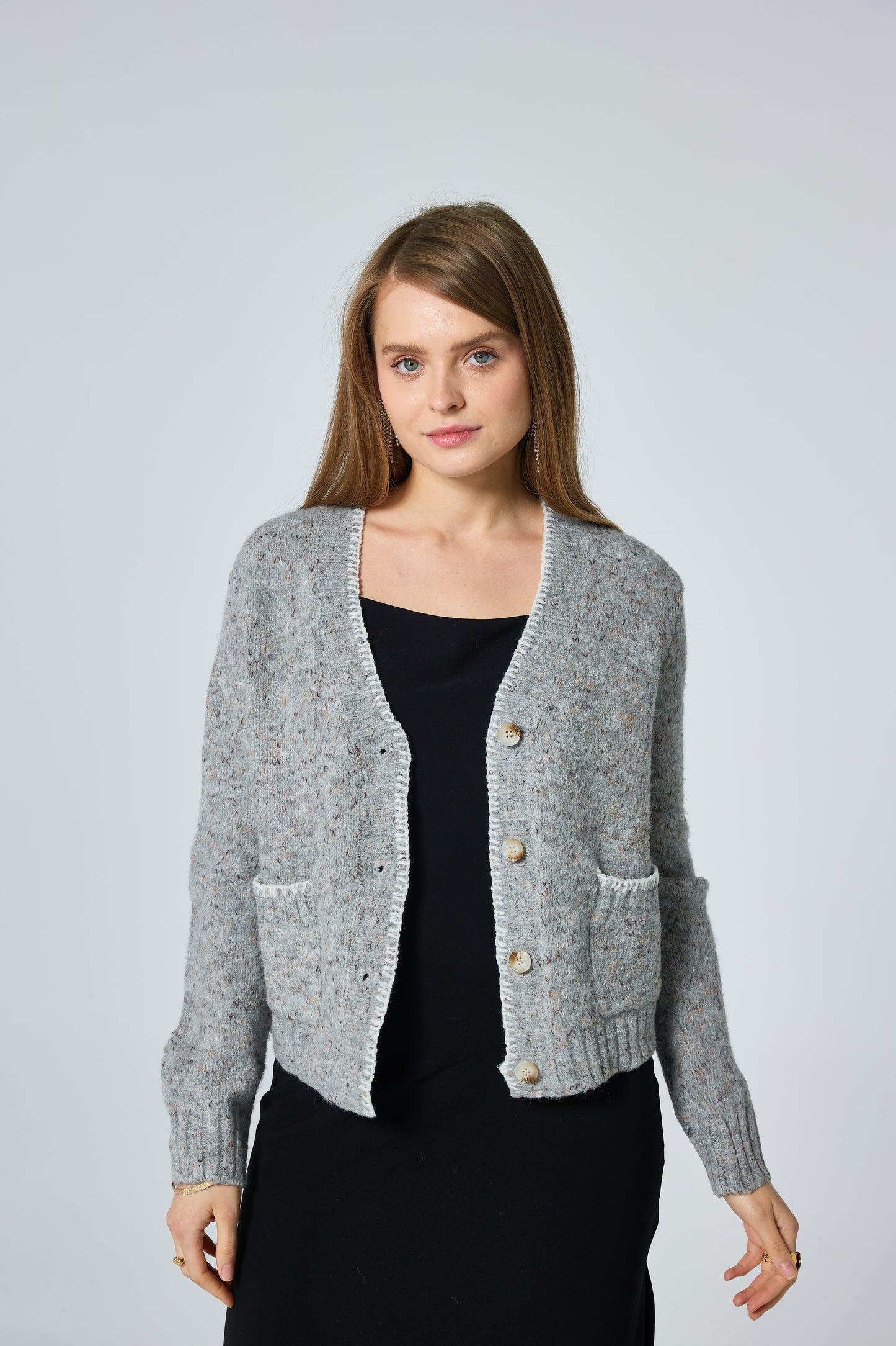 Cardigan avec bordures contrastantes - 5380