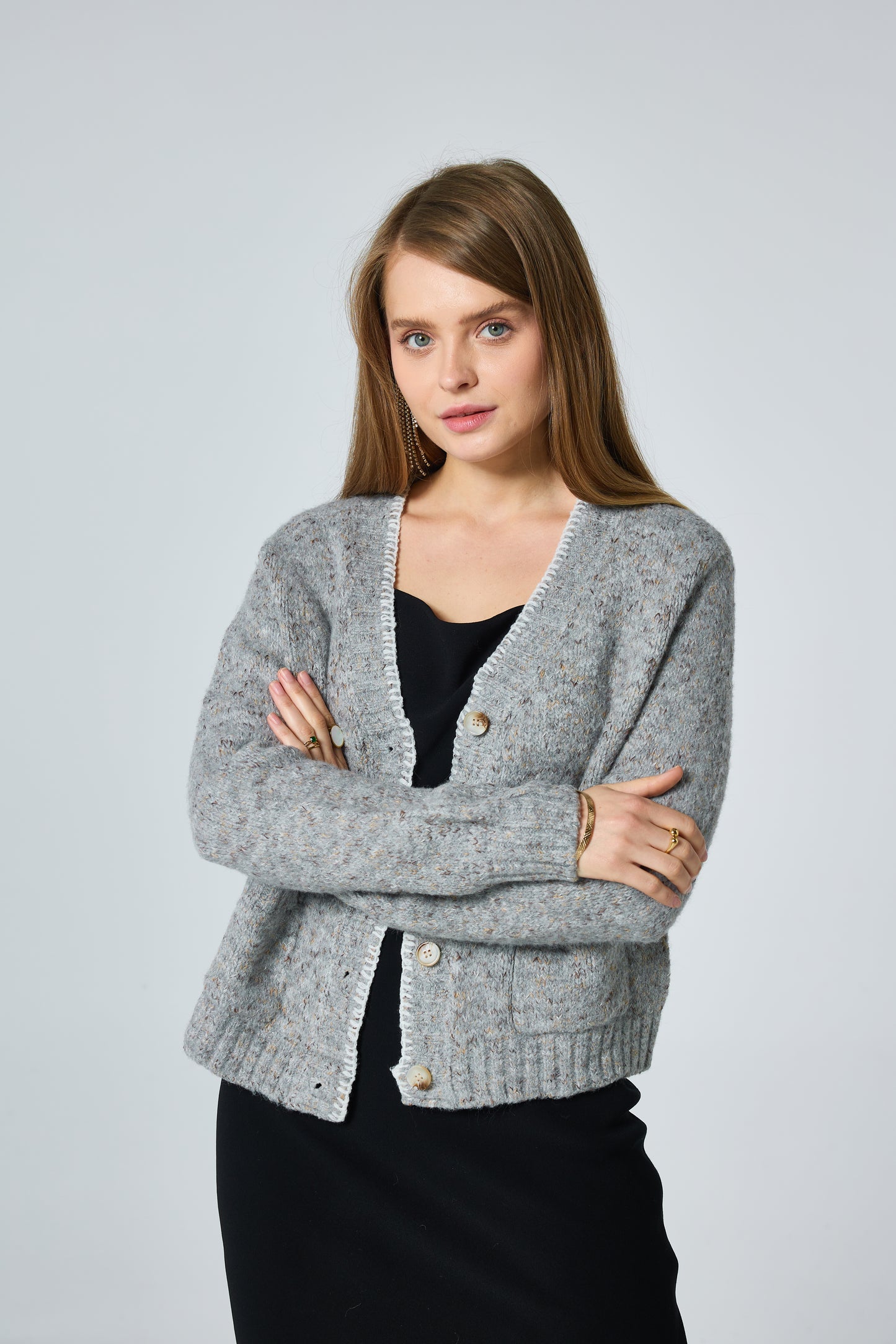 Cardigan avec bordures contrastantes - 5380