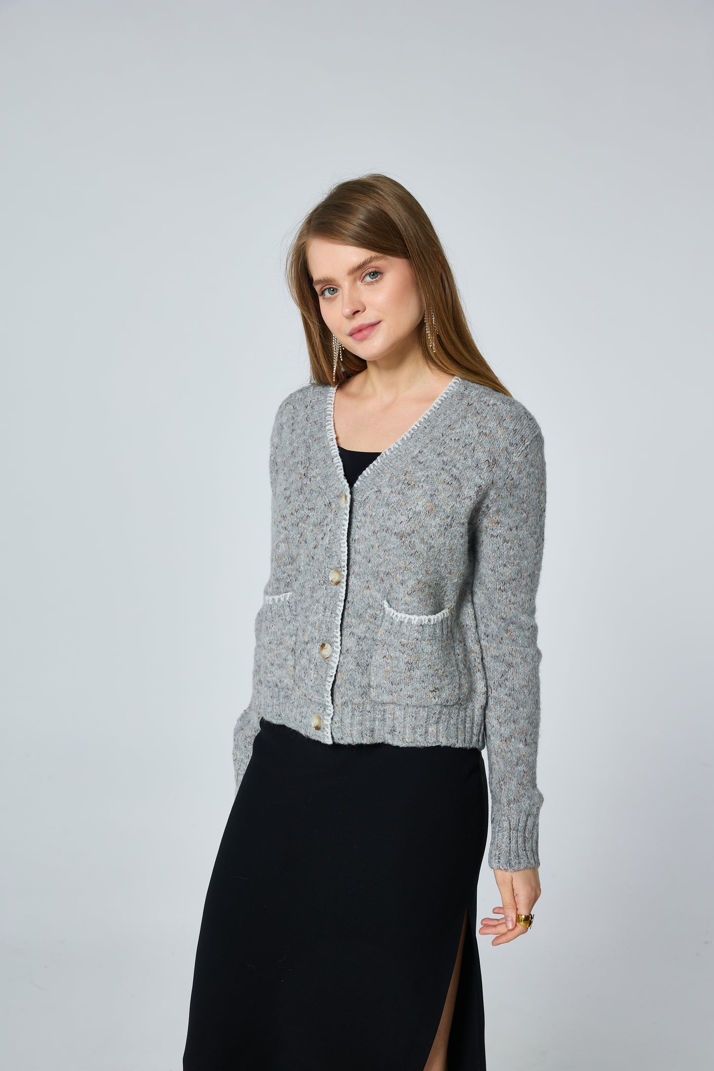 Cardigan avec bordures contrastantes - 5380