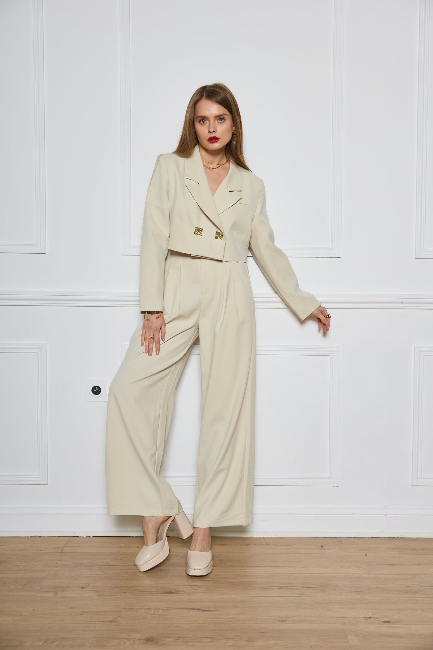 Pantalon blazer avec plis marqué et poches italiennes - 2480