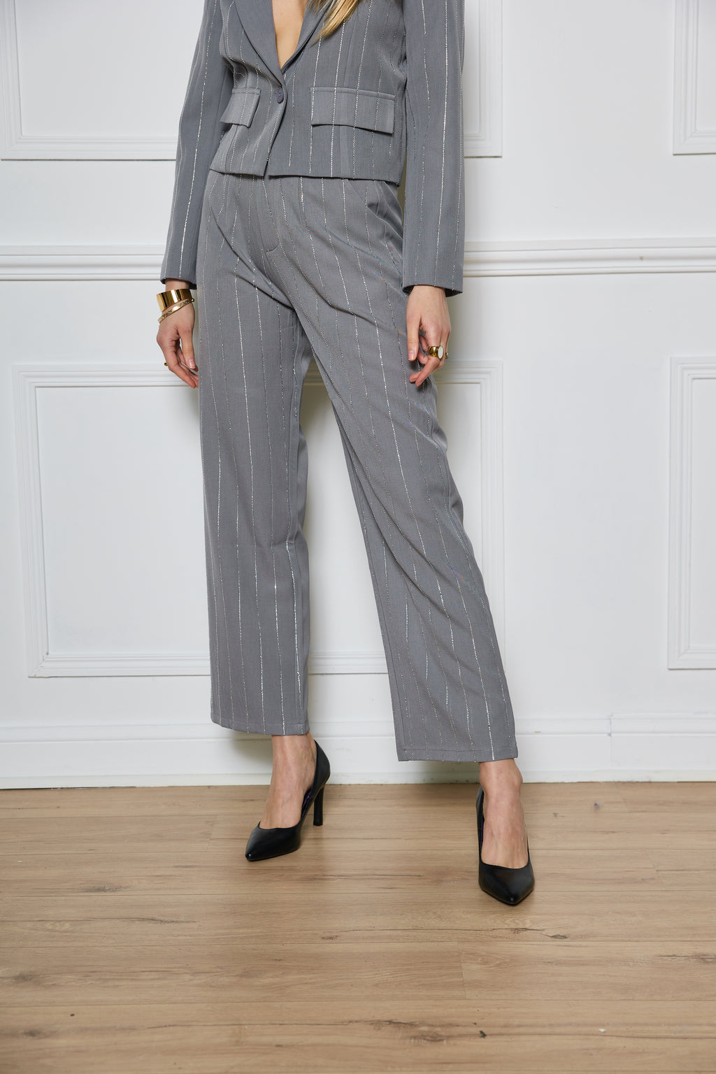 Pantalon à rayures scintillantes - 2494