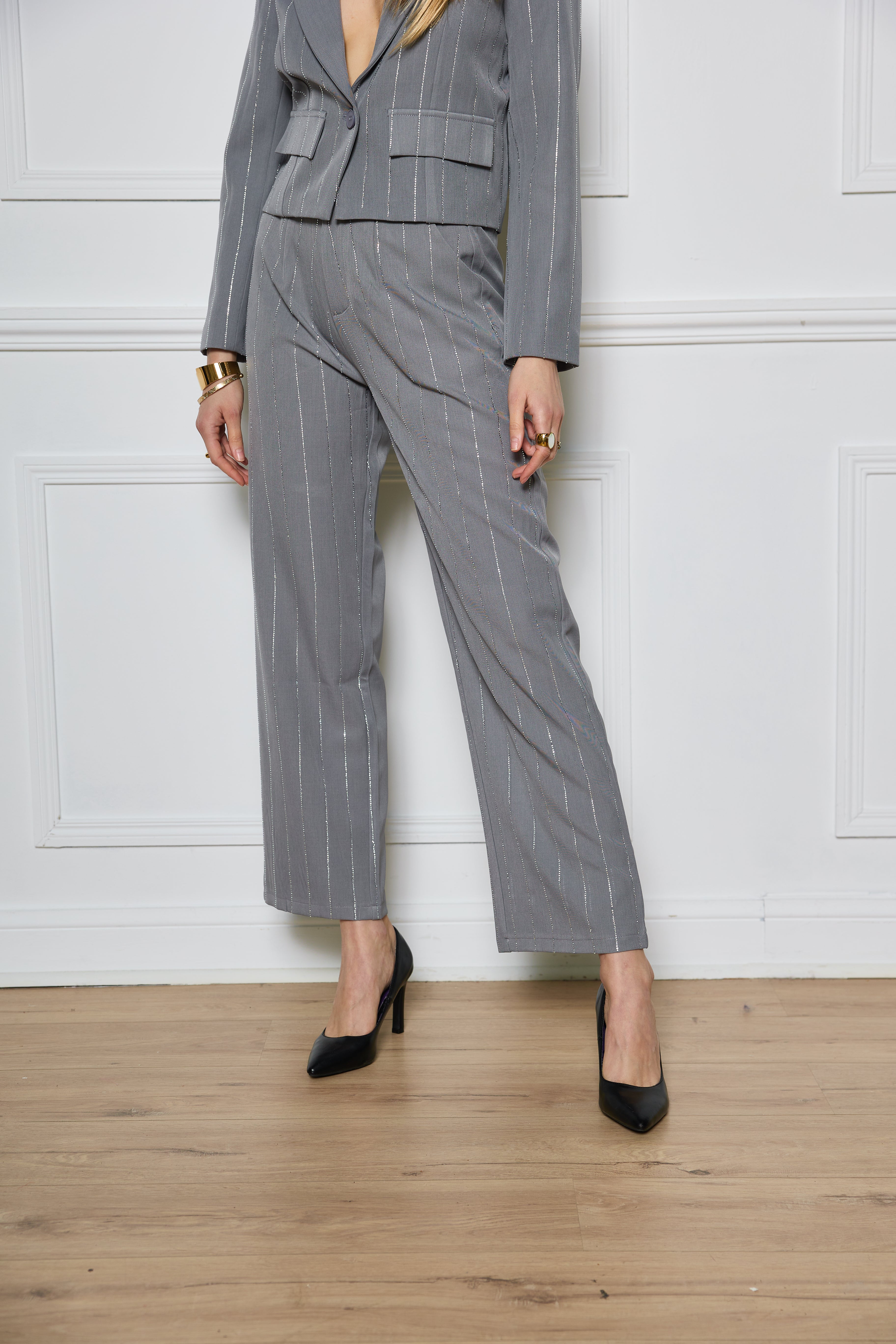 Pantalon à rayures scintillantes - 2494