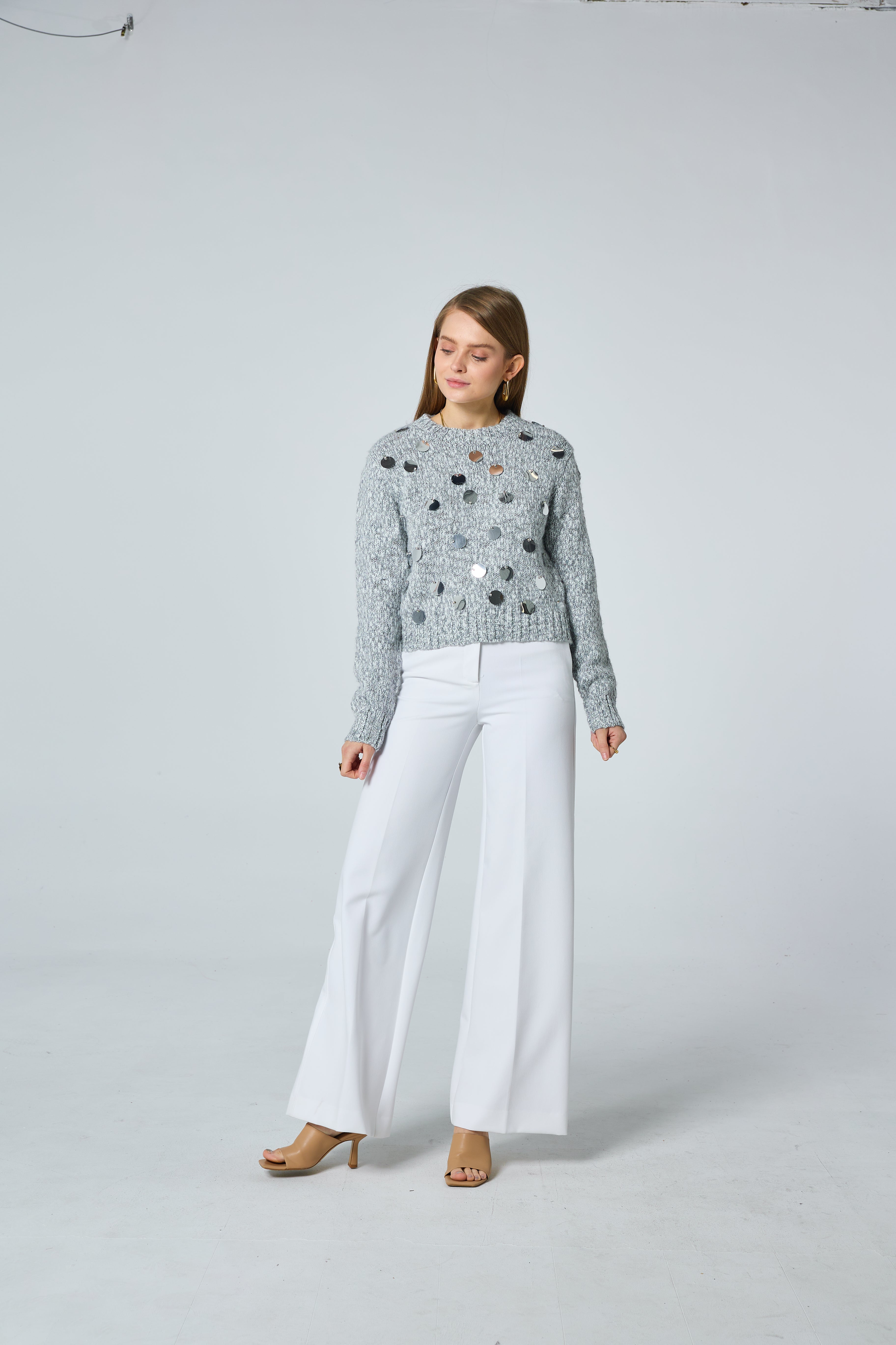 Pull en maille à paillettes - 2655