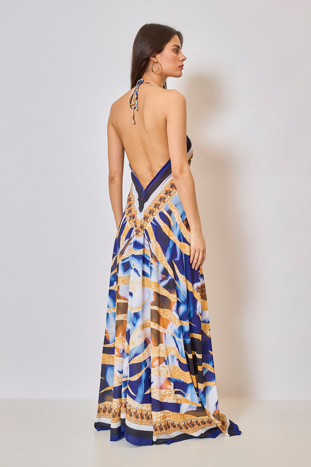 Long backless dress - 5337