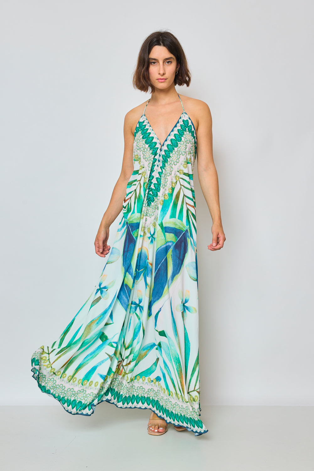 Long backless dress - 5501