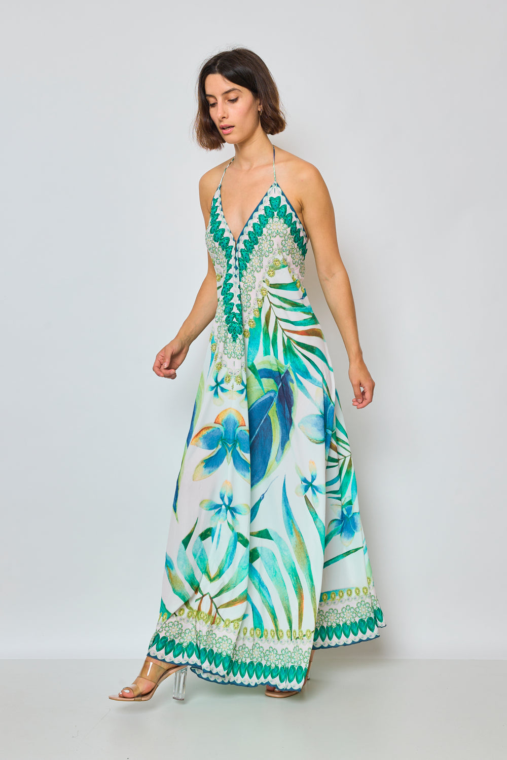 Long backless dress - 5501