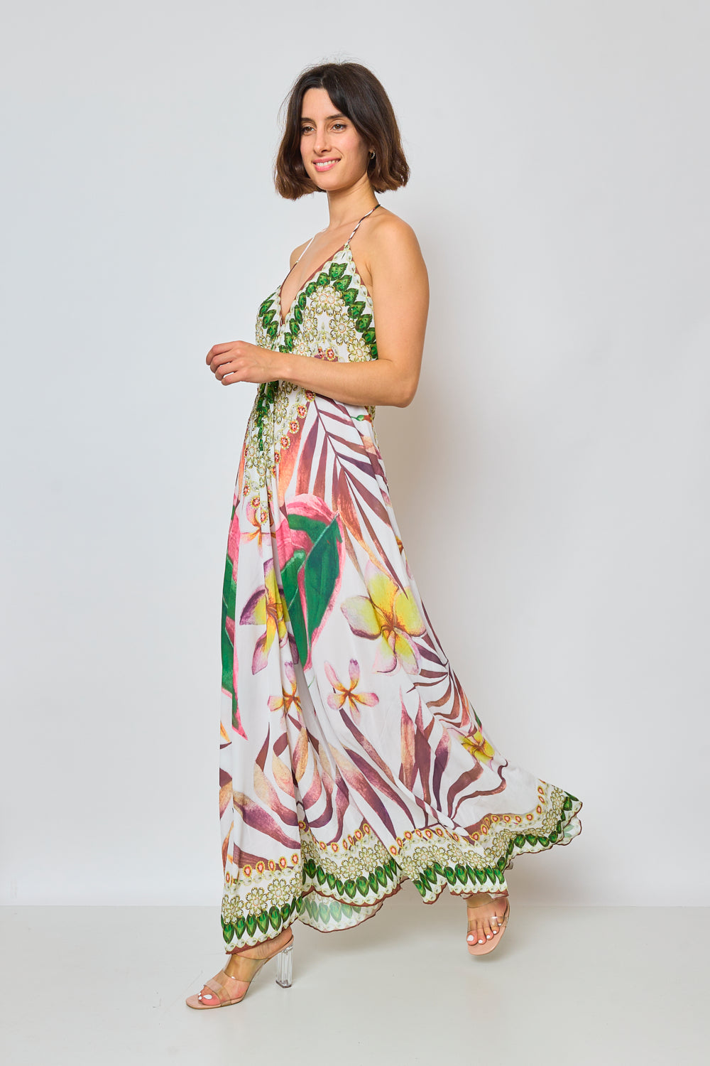 Long backless dress - 5501