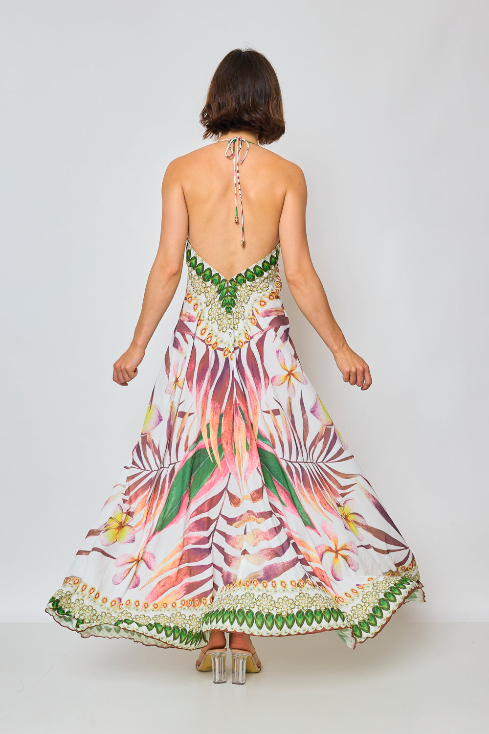 Long backless dress - 5501