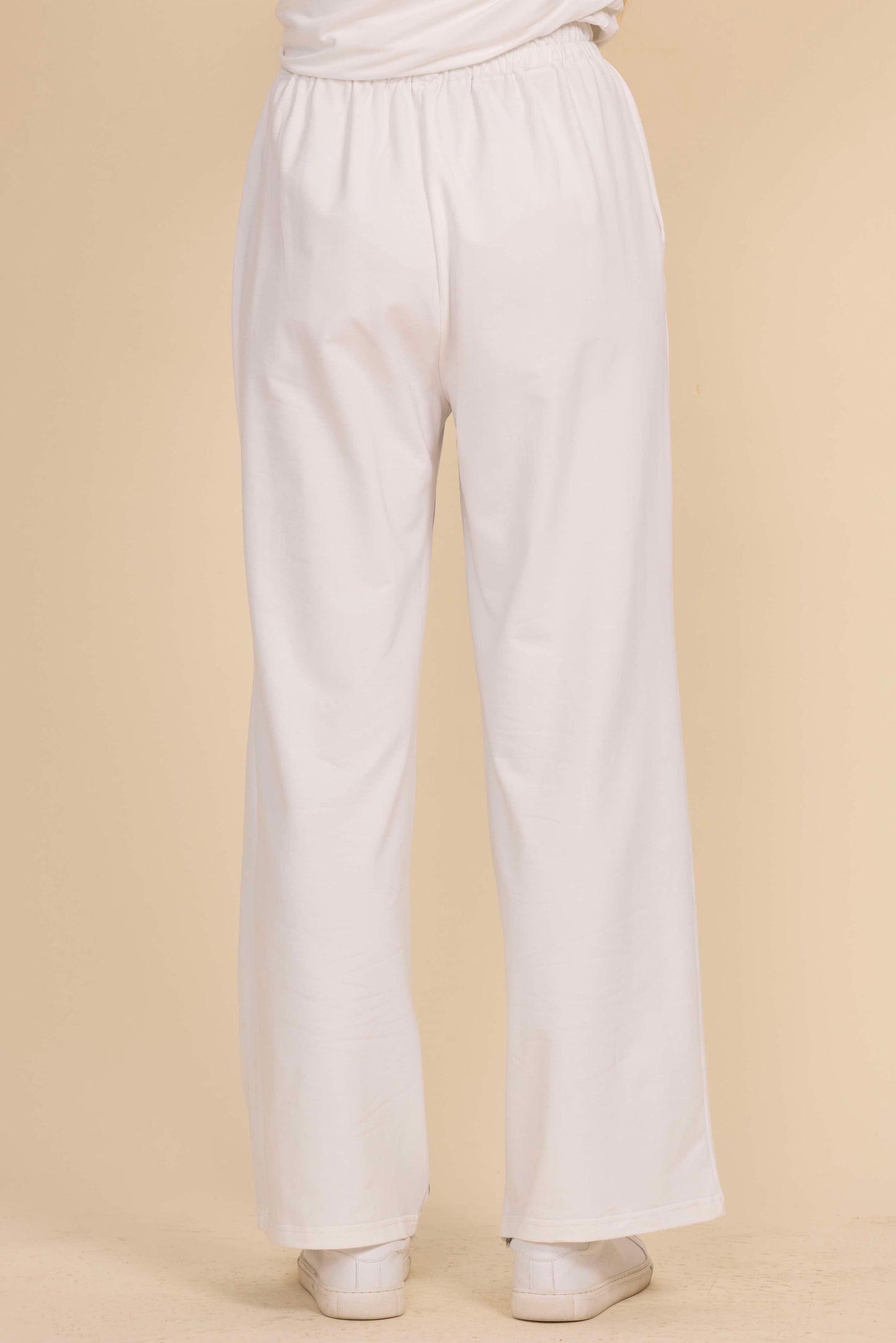 Pantalon bicolore denim et blanc - 2587