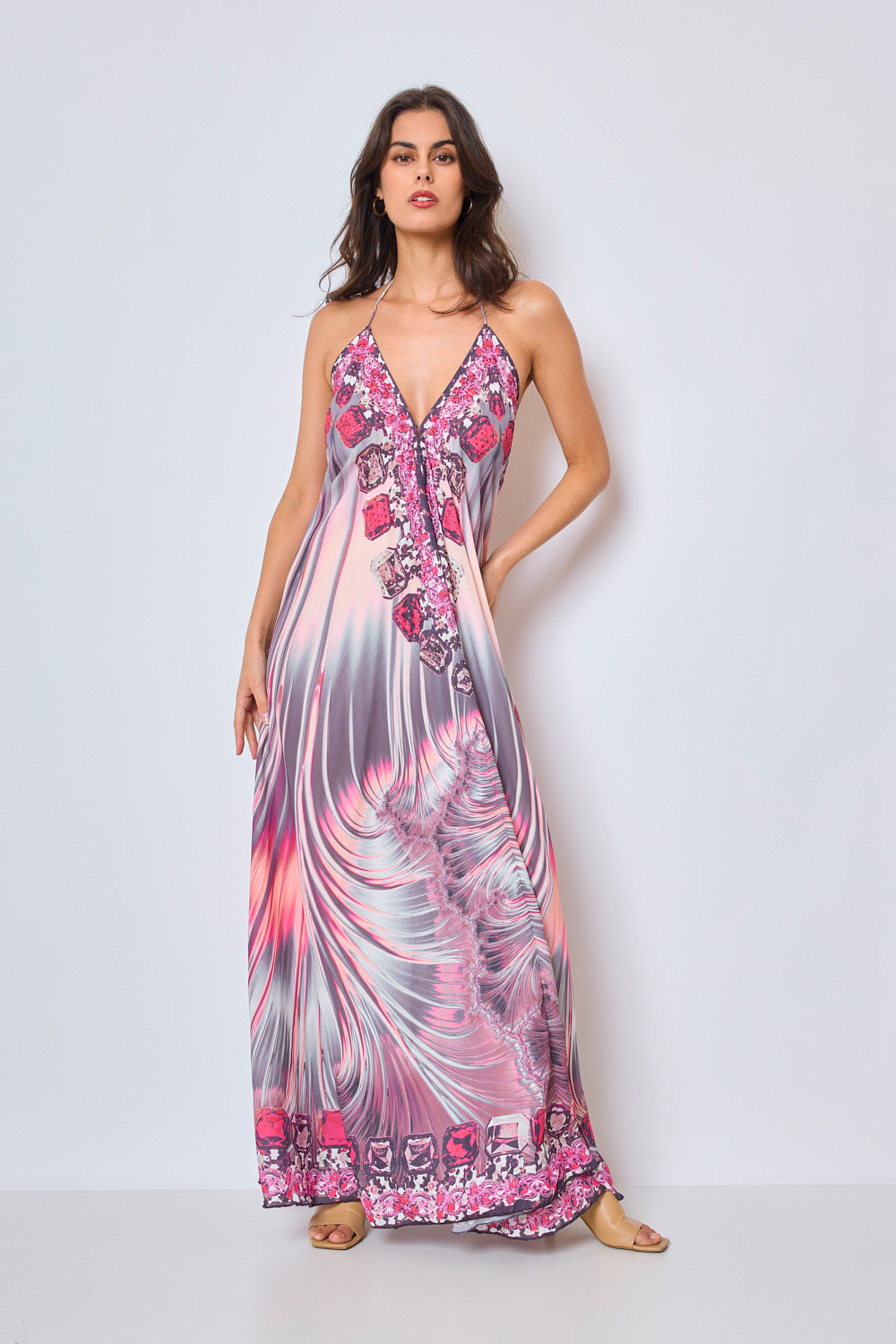 Long backless dress - 5398