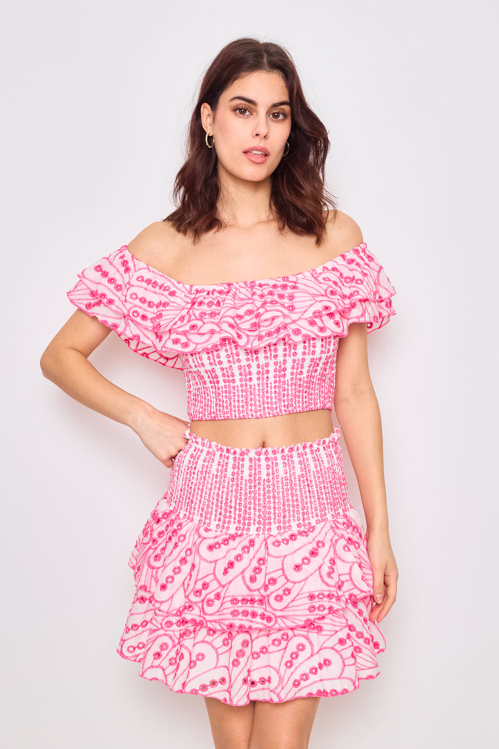 Embroidered Crop Top - 3052