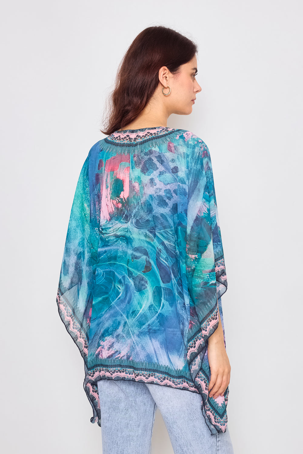 Printed top with rhinestones - 5362