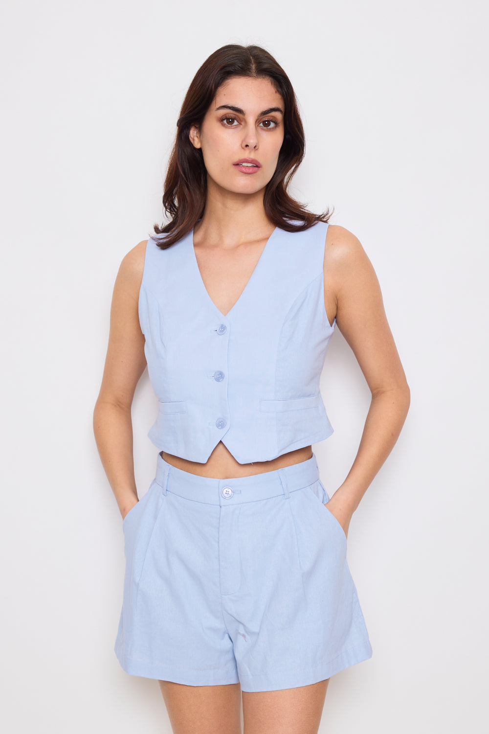 Short en coton avec poches - 3084