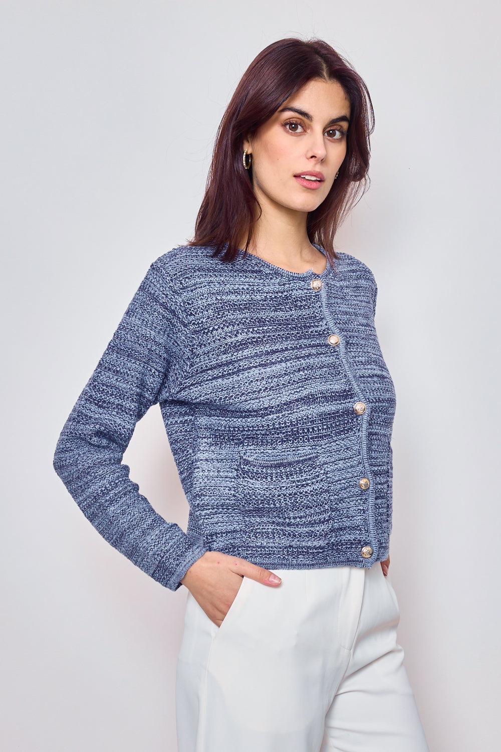 Cardigan boutonnée en maille F2362