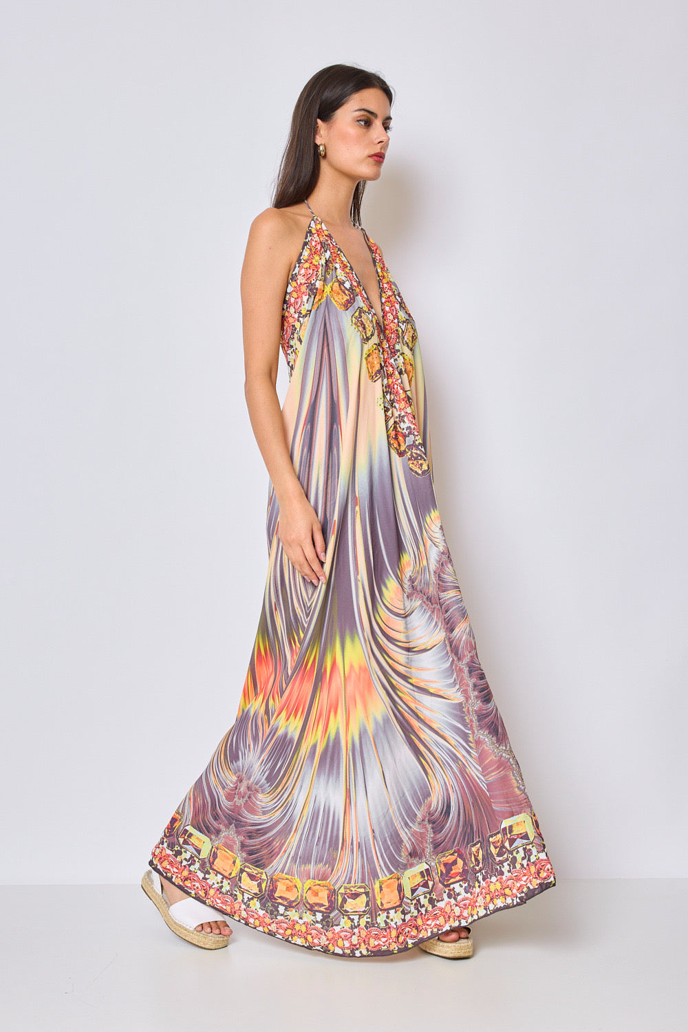 Long backless dress - 5398