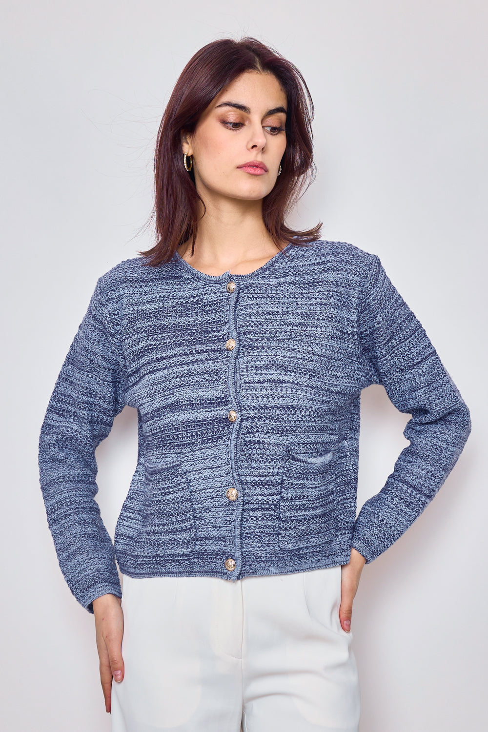 Cardigan boutonnée en maille F2362