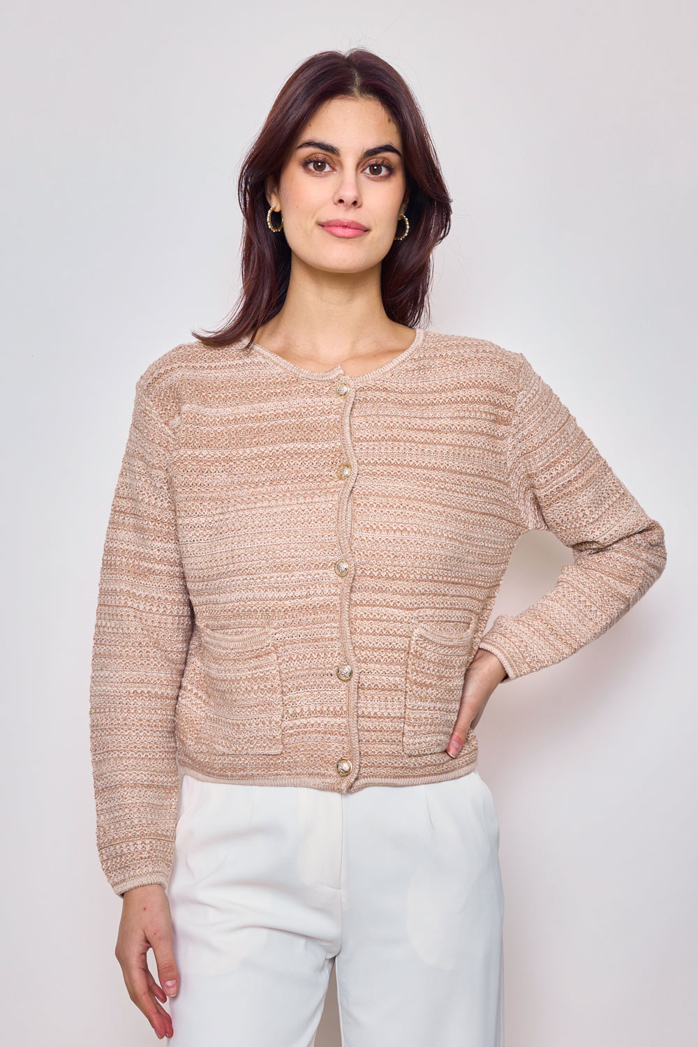 Cardigan boutonnée en maille F2362