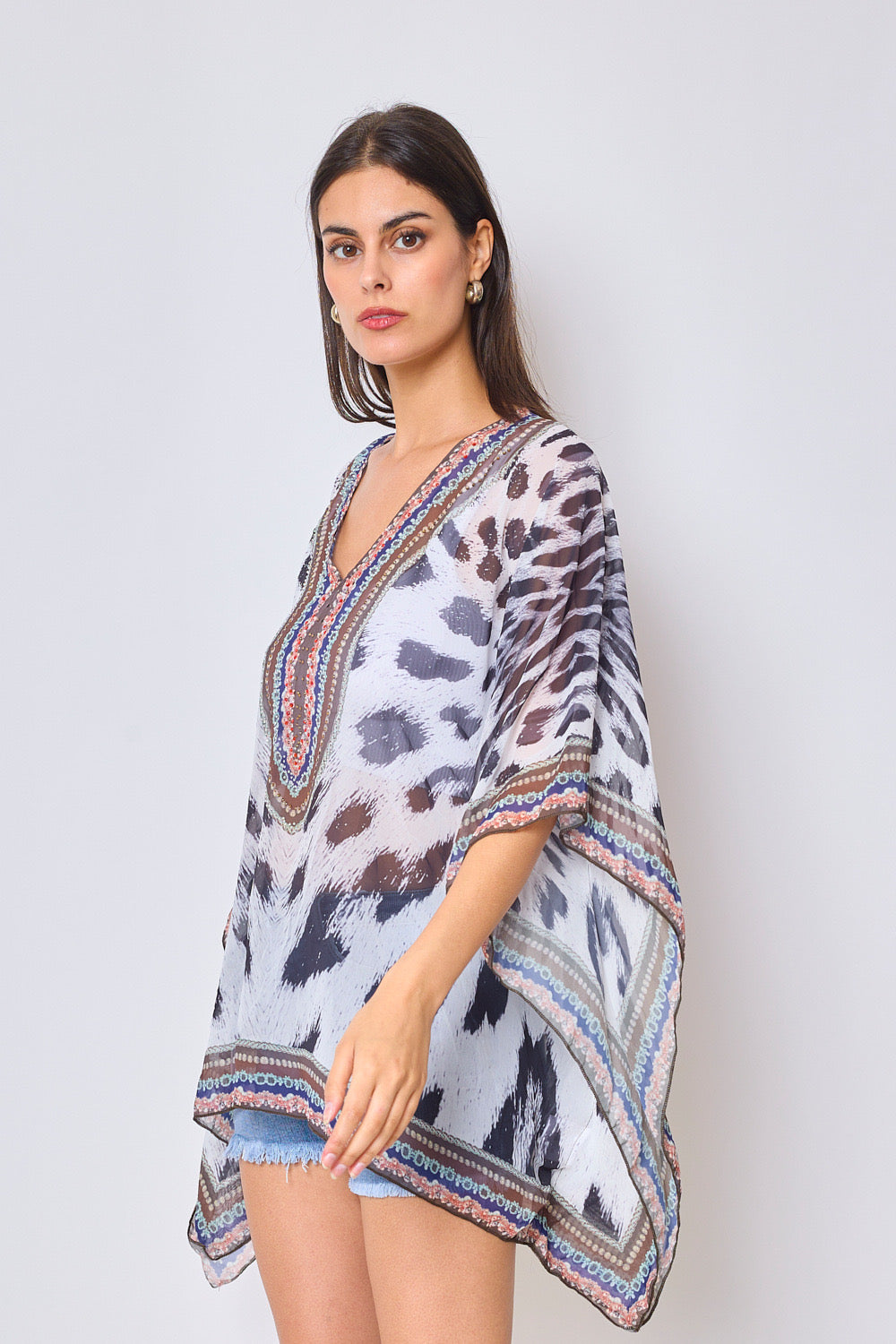 TOP IMPRIMÉ AVEC STRASS - 5377