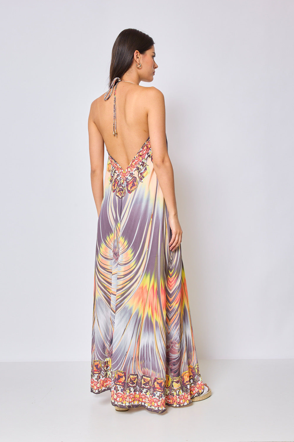 Long backless dress - 5398