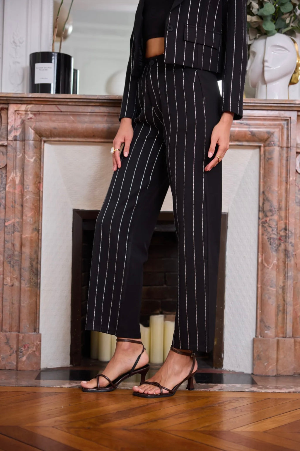 Pantalon à rayures scintillantes - 2494